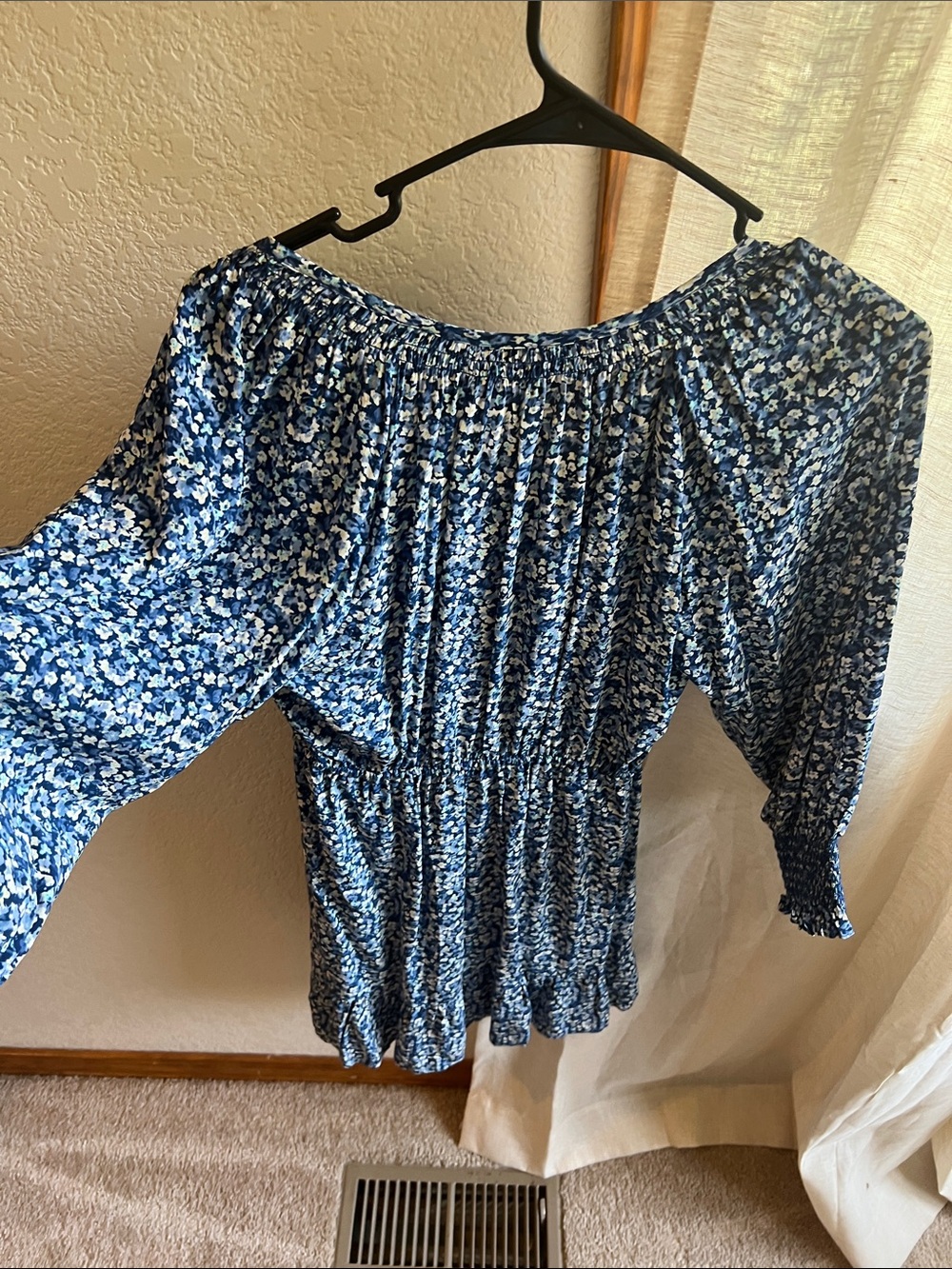 Rails Blue Floral Button-Front Tunic - Picture 4 of 4